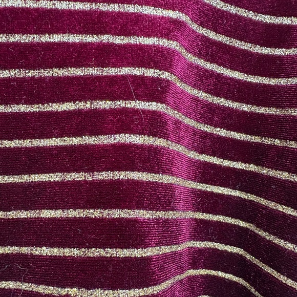 Unique Vintage Burgundy Velvet And Gold Skirt - Picture 11 of 12